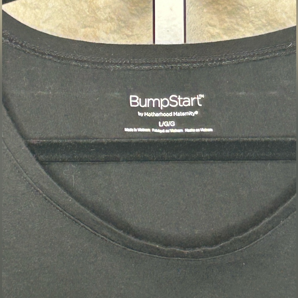 Bumpstart Maternity T Shirt Size Large Black Short Sleeves - Picture 4 of 4
